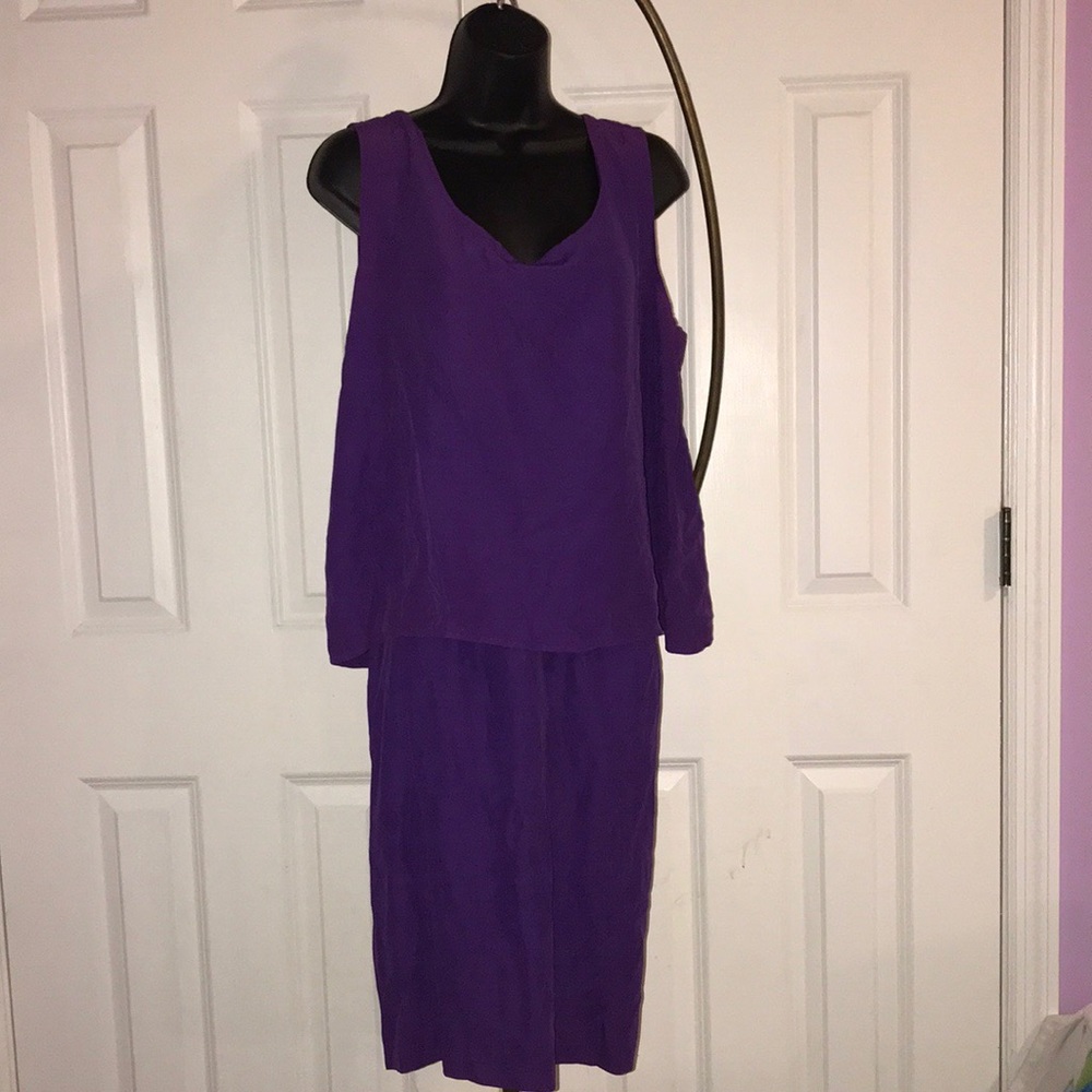 Vintage Purple Paisley Skirt - Picture 2 of 4